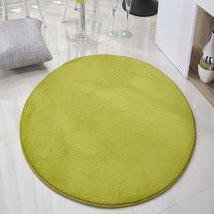 Thickened coral velvet round carpet living room coffee table mat bedroom bay window hanging basket floor mat bathroom mat supply