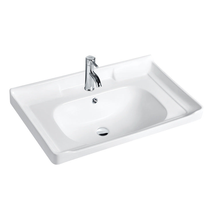 陶瓷台上盆卫生间浴室柜盆洗漱台盆陶瓷中边洗手盆小户单盆工程单