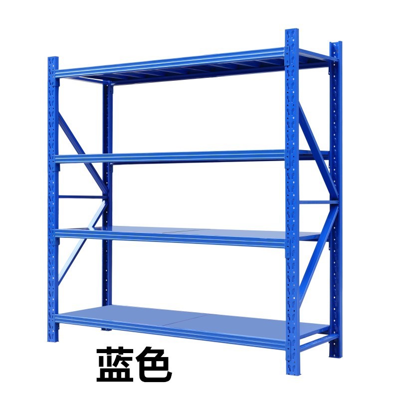 300KG household warehouse shelves, storage shelves, medium-sized and heavy-duty warehouse light-duty combination iron shelves, thickened