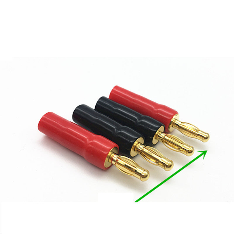 Directly from the manufacturer Copper gold plated lantern shaped banana assembly plug audio plug audio banana plug soft glue