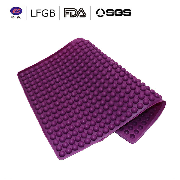 468 holes 1.2CM barbecue pad, dog food biscuit mold silicone barbecue pad, small ball drain pad spot wholesale