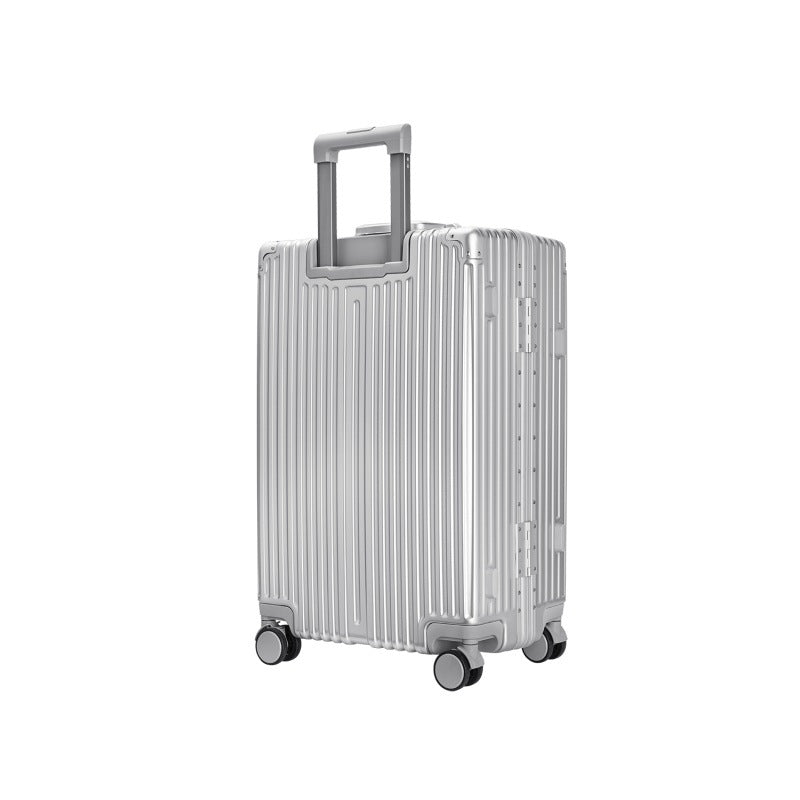 New universal wheel luggage suitcase retro trolley case shock-resistant and anti-drop ABS aluminum frame boarding trolley case 20 inches