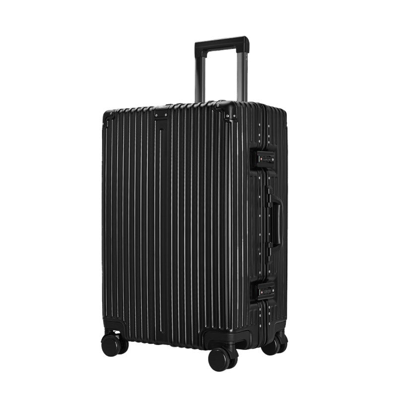 New universal wheel luggage suitcase retro trolley case shock-resistant and anti-drop ABS aluminum frame boarding trolley case 20 inches