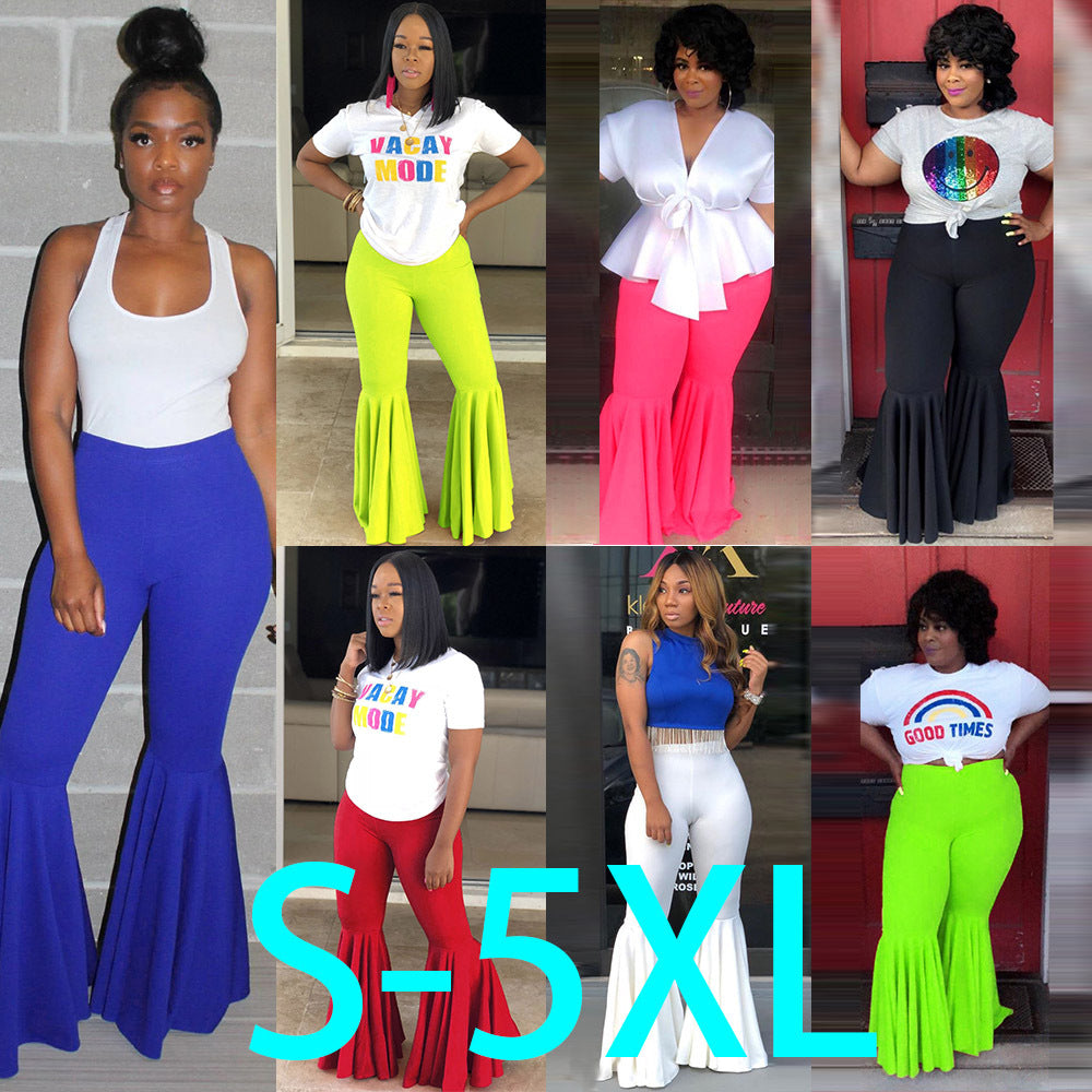 Spot! K8825 European and American sexy, slim lotus leaf pendulum, nightclub pants