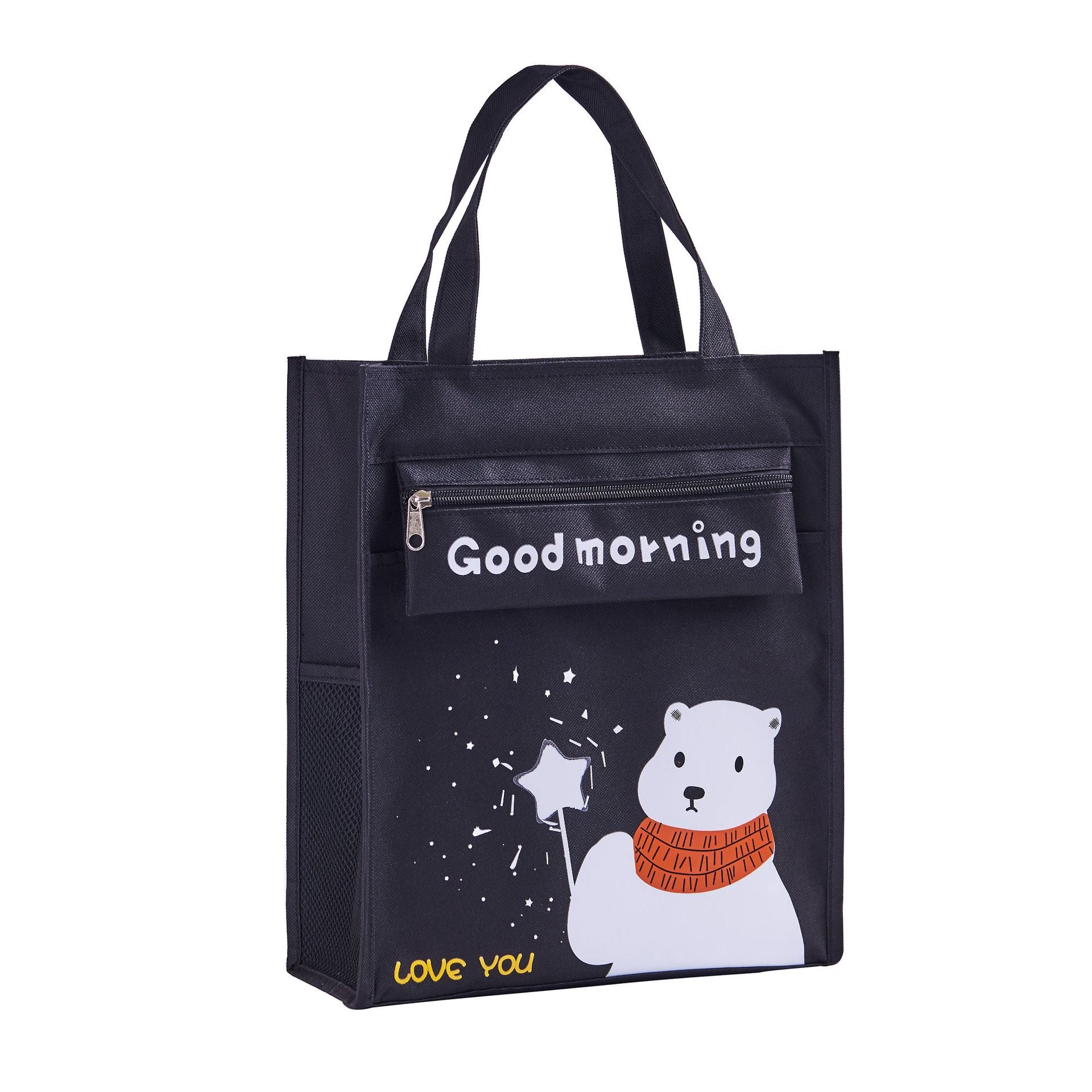 Student tutoring bag animation cartoon large capacity pencil bag primary school student tote bag canvas nylon multi-functional tutoring bag
