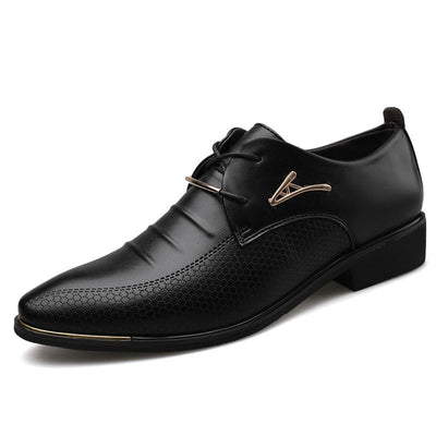Spring new arrival: plus-size men's leather dress shoes - business formal, lace-up casual shoes - dropshipping available
