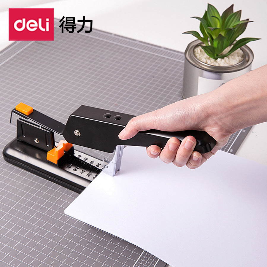 Deli 0290 Heavy Duty Stapler Binding With Scale Binding 100 Pages Pop-up Easy Labor-saving Stapler