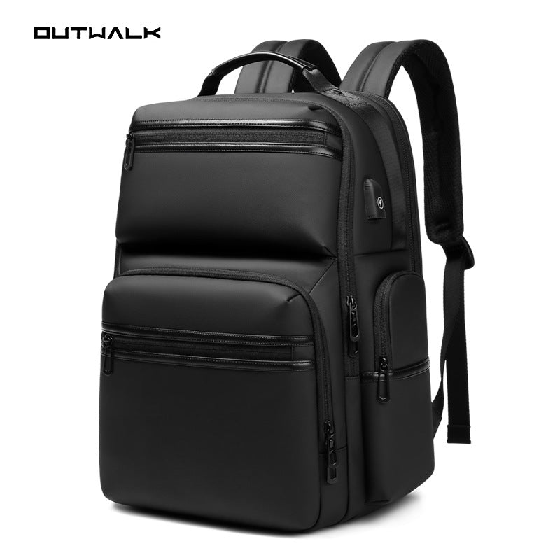 Outward alk  explosion, business backpack Oxford cloth backpack men's large-capacity travel multi-function computer bag