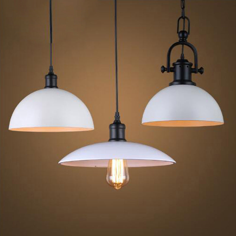 American retro industrial wind chandelier bar bar loft creative personality single head wrought iron lid small restaurant lamp