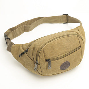Gifts Customized logo Fashion trendy fanny pack Anti-splashing multi-functional wallet Solid color breast bag Men's messenger bag