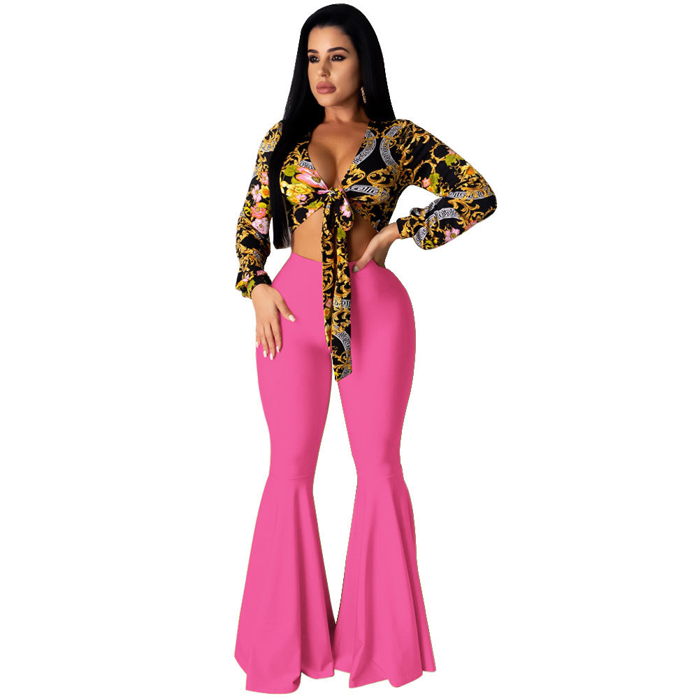 Spot! K8907 European and American sexy, slim lotus leaf pendulum, nightclub pants