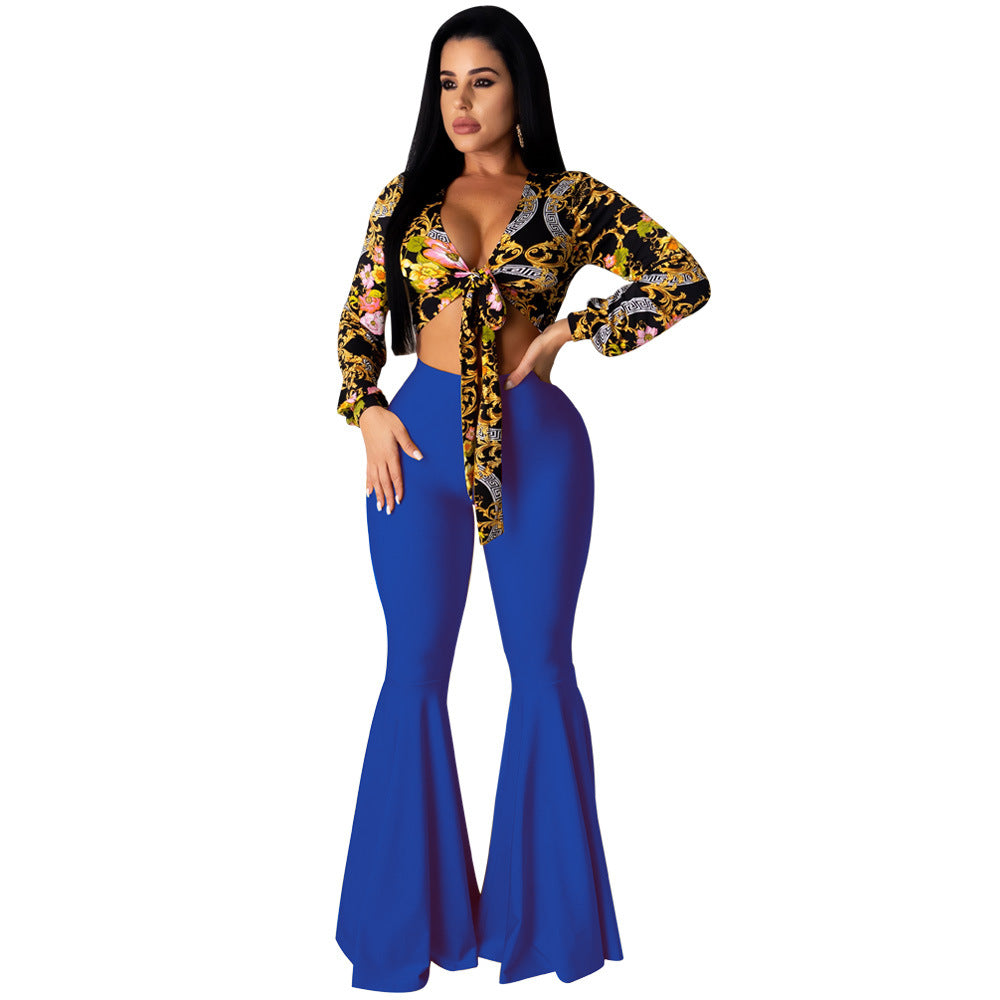 Spot! K8907 European and American sexy, slim lotus leaf pendulum, nightclub pants