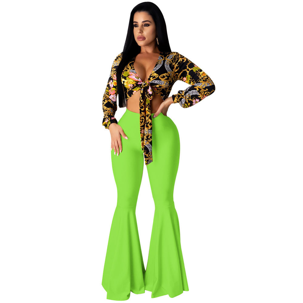 Spot! K8907 European and American sexy, slim lotus leaf pendulum, nightclub pants