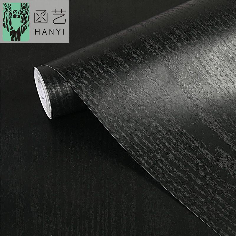 Cross-border exclusive wallpaper self-adhesive waterproof imitation wood grain pvc cabinet tables and chairs seamless furniture transformation sticker instant sticker