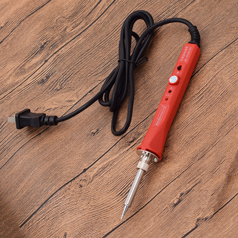 100W red temperature control electric soldering iron with lamp, with temperature calibration function, the temperature is as high as red