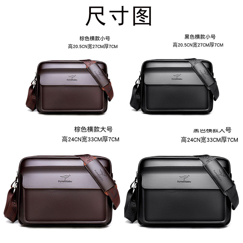 Bonnis Kangaroo New Men's Shoulder Bag Horizontal Business Casual Waterproof Men's Bag Crossbody Bag Wholesale Manufacturer
