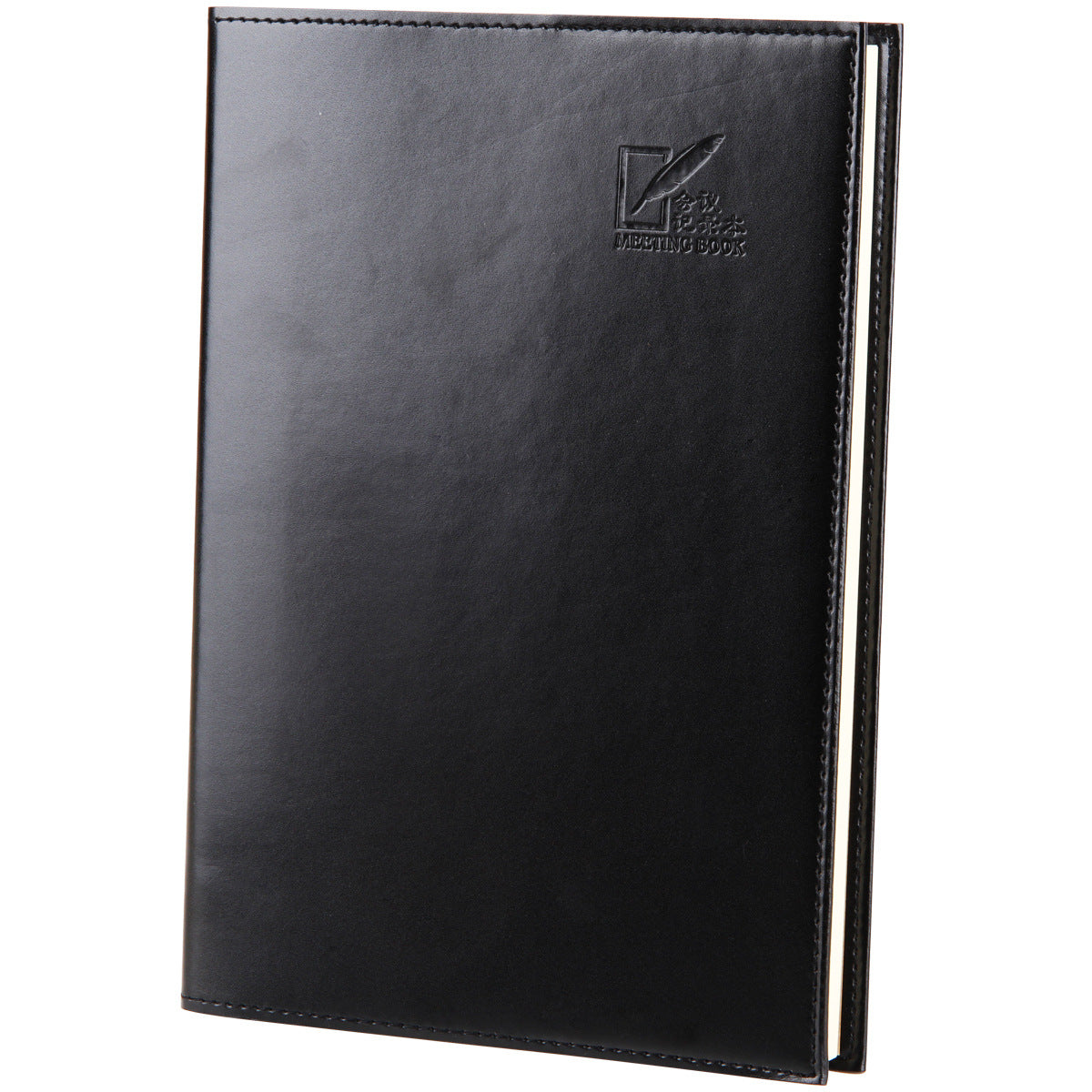 Deli 3191 mid-range meeting record book 96 business office soft pu leather notebook