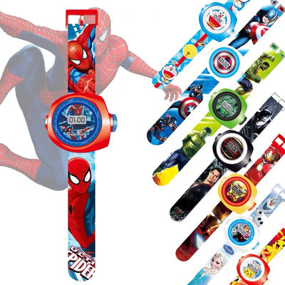 Kids' cartoon watch tiktok toy watch girls boys baby kindergarten gift 3d projection electronic watch