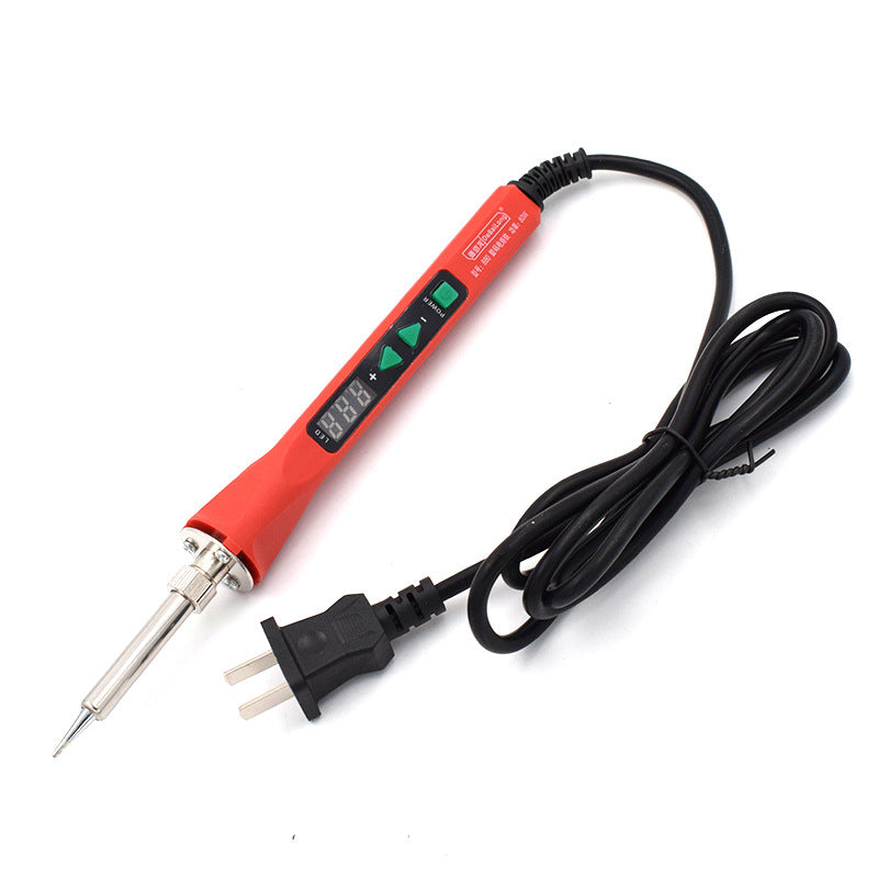 100W red temperature regulation digital display electric soldering iron 600 degrees can control temperature constant temperature electric soldering iron high power high frequency head red
