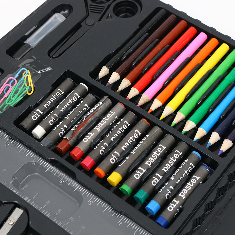 Student Art Painting Tools Children's Watercolor Pen Gouache Paint Crayon Painting Supplies Foldable Gift Box Set