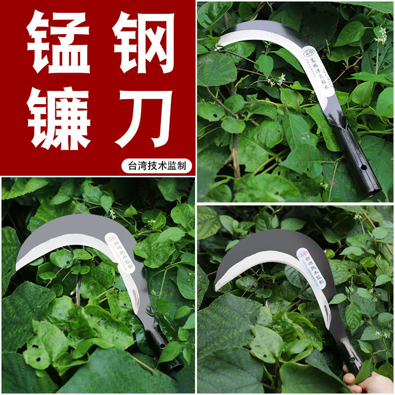 除草工具农用镰刀户外割草刀全钢割香蕉收割玉米专用镰刀厂家农具