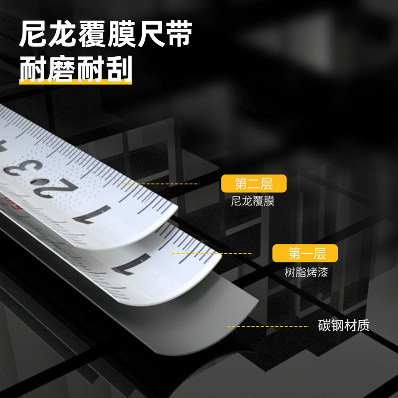 Deli 5 meters home ruler tape measure thickened and hardened genuine box ruler measuring ruler circle ruler 3 meters pull ruler tape measure steel tape measure