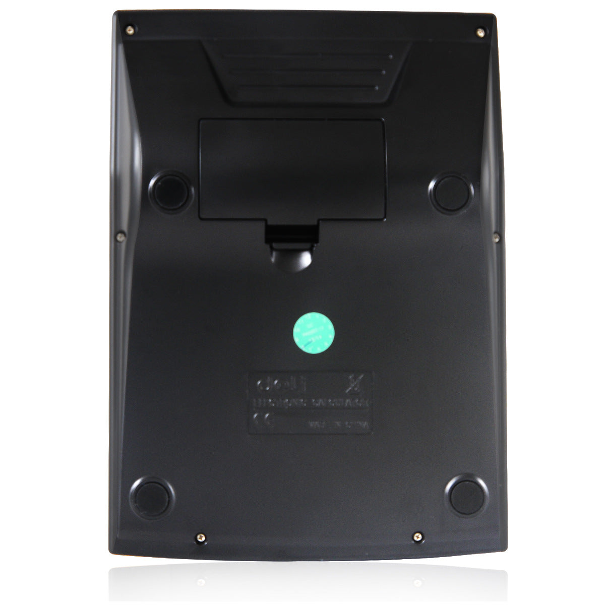 Deli Calculator 1526 Desktop 12-bit Voice Computer Large Screen Crystal Buttons, with Music Alarm