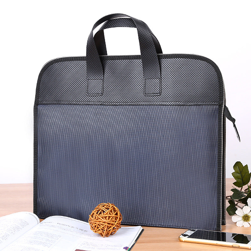 Double-layer multi-functional portable meeting information bag business office bag supports LOGO806 thickened briefcase manufacturer