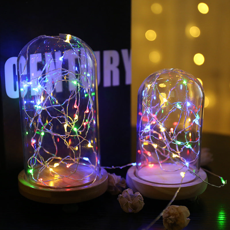 Wedding supplies led waterproof copper wire copper wire lamp decorative lights, glass decorative room bedroom arrangement string lights