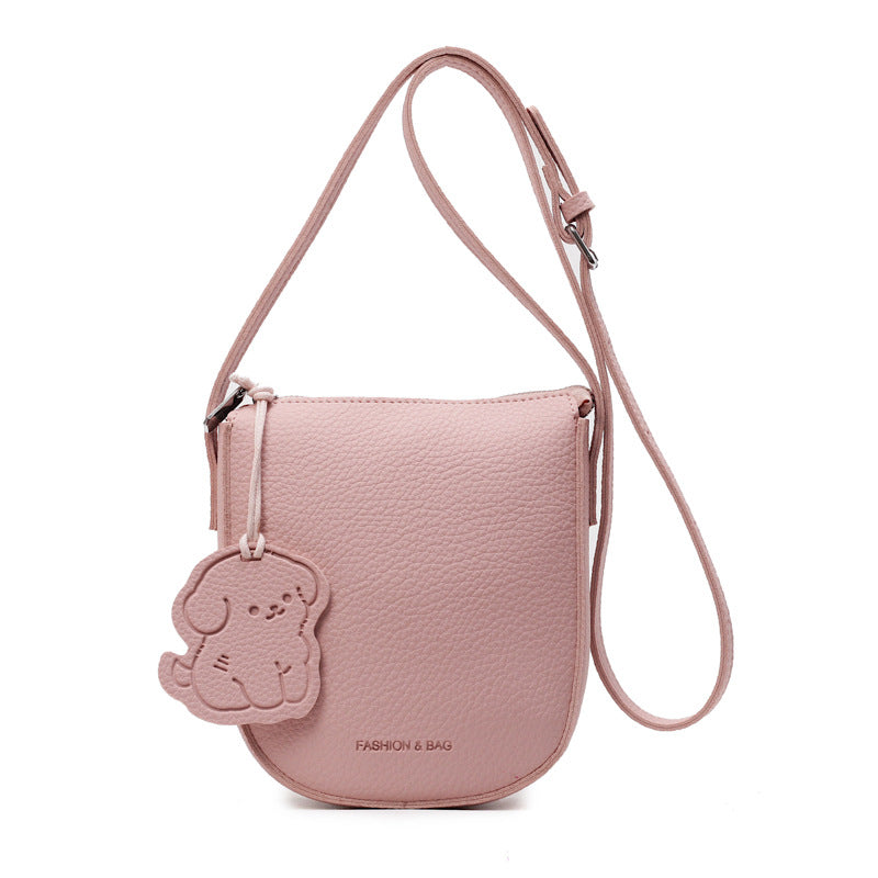 Foreign order niche bag women's 2025 new summer fashion shoulder messenger bag simple casual saddle bucket bag