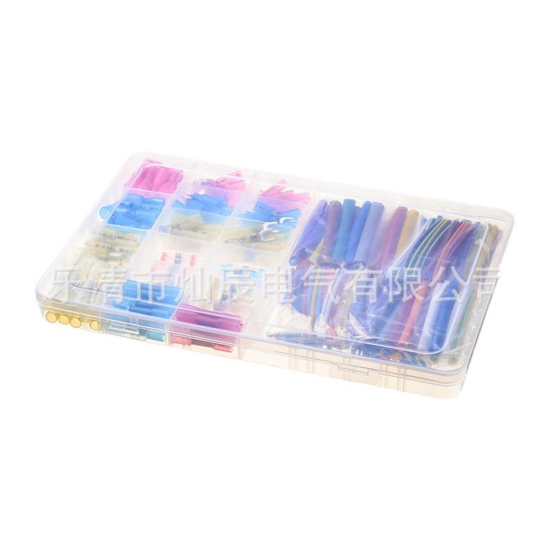 Cross-border e-commerce 294pcs solder ring heat shrinkable wiring connection terminal 150p + heat shrinkable tube combination 144p sleeve