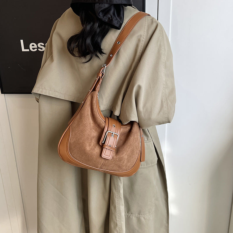 New retro niche design shoulder messenger bag women's fashion leopard print high temperament casual versatile magnetic buckle bag