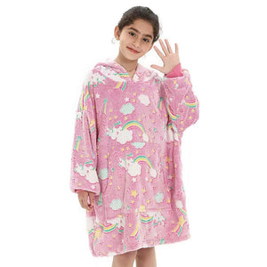 glow-in-the-dark pajamas, lazy person's light-up hooded pajamas, fluorescent robe, double-sided fleece warm loungewear