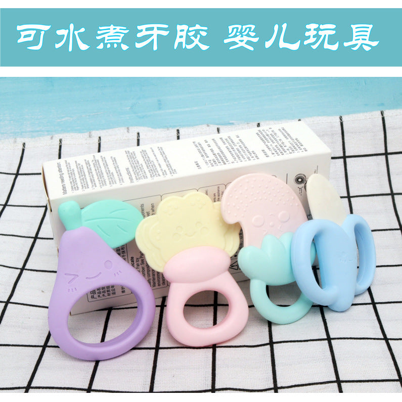 Cross-border South East Asia Baby Vegetable Modeling Toothpaste Grinding Teeth Maternal and Infant Toys Baby Fruit Teeth Biting Soft Glue Banana