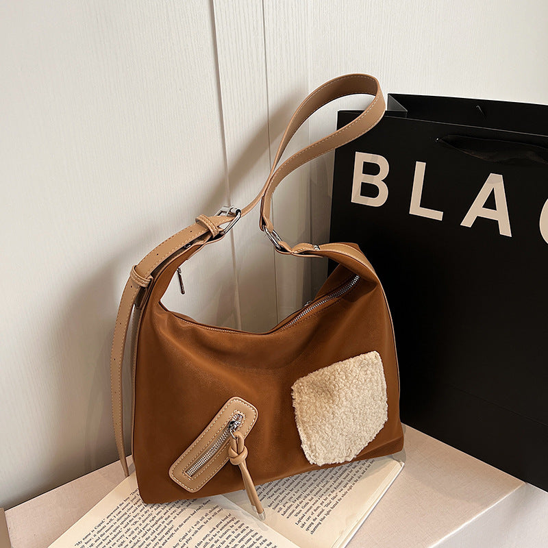 Cross-border backpack women's 2025 new matte large-capacity commuter messenger bag versatile high-end fashion shoulder bag