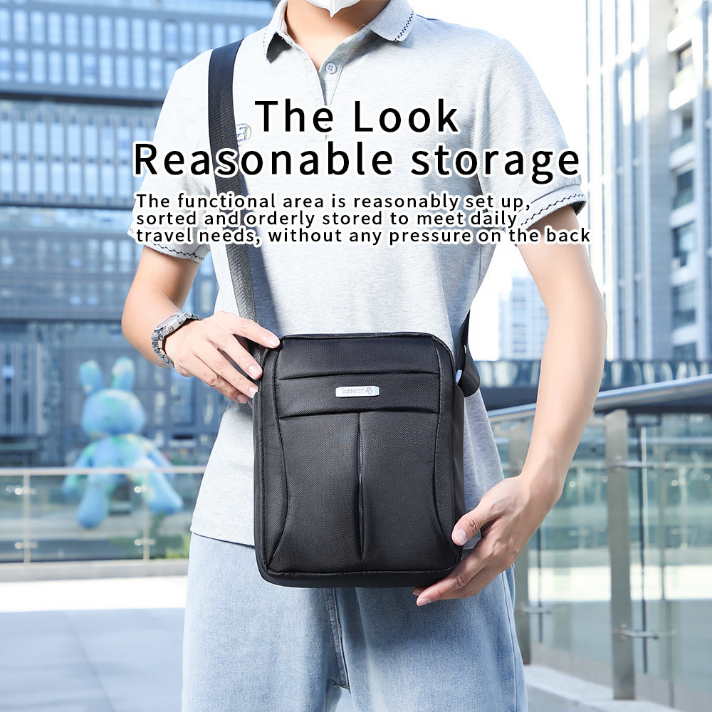 Boiseen No Supply Cross-border Spot Men's Shoulder Bag Multifunctional Crossbody Bag Simple Youth Vertical Men's Bag