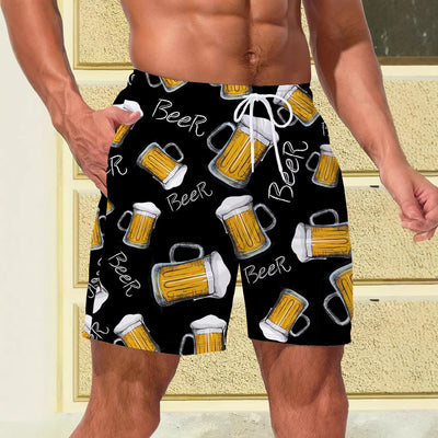 trending men's swim trunks, quick-dry swim shorts, casual athletic beach shorts, new european and american styles