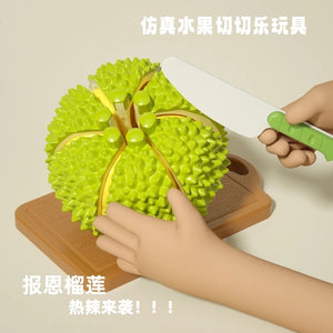 【factory wholesale】cross-border plastic simulation fruit knife - baby pretend play kitchen cutting fruit kids toy