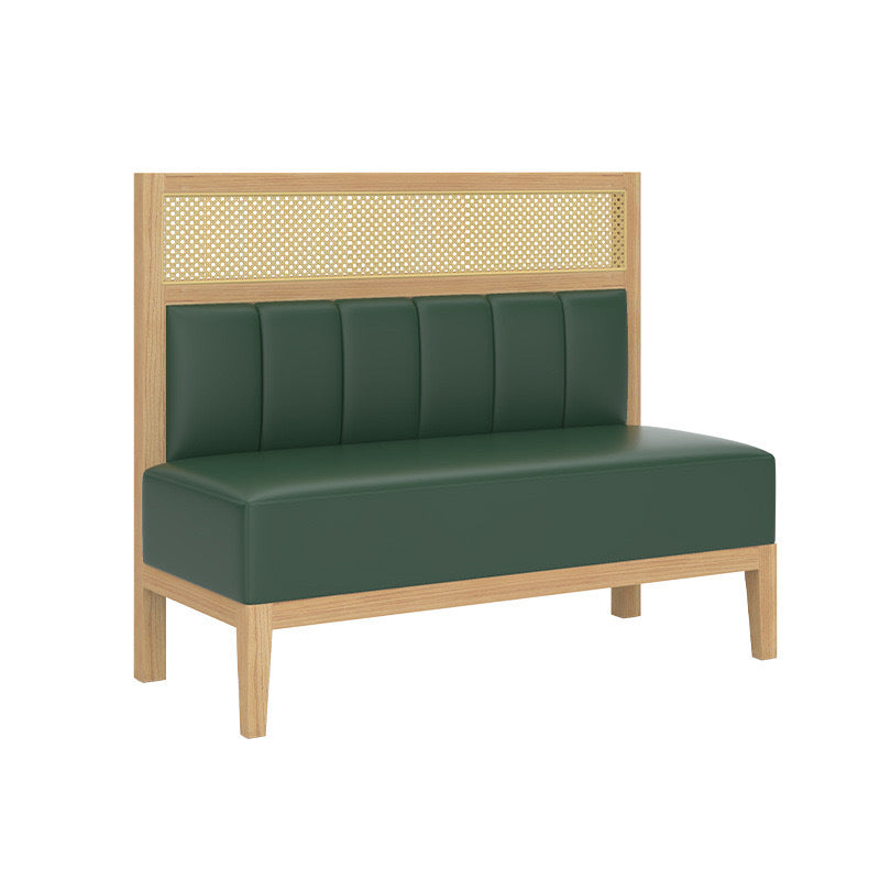 Coffee Chinese and Western Restaurant Solid Wood Braided Rattan Card Seat Sofa Xiangchuan Restaurant Japanese Dessert Milk Tea Hotel Table and Chair Combination