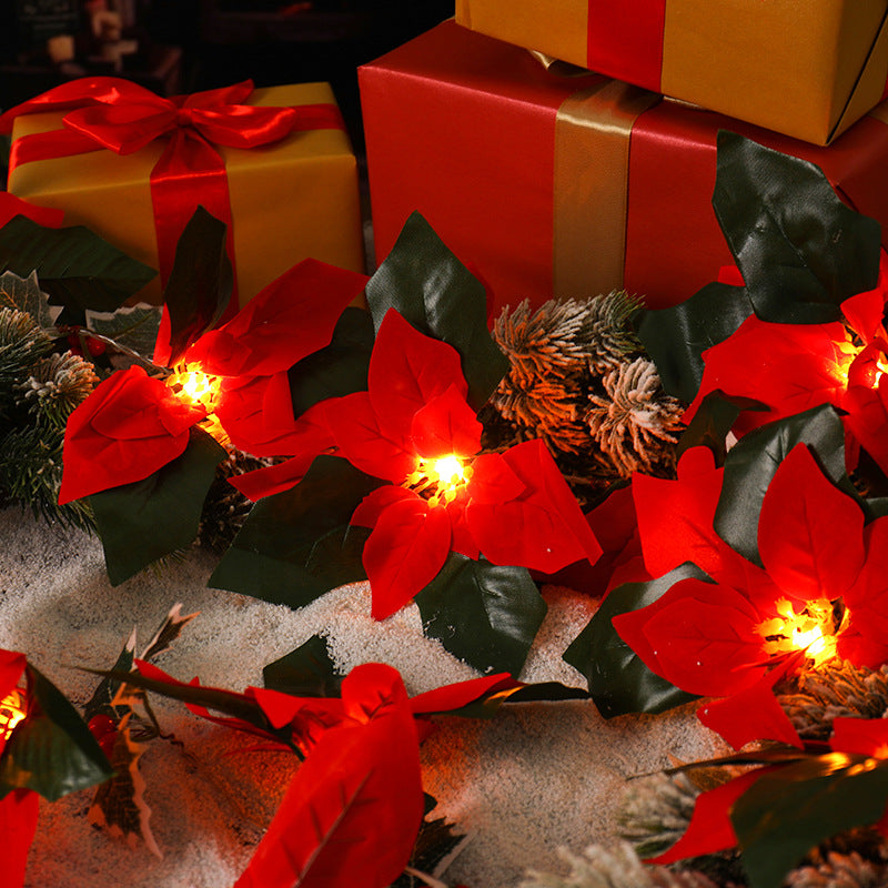 Spot Christmas decorations big safflower light string Christmas tree pendant accessories Christmas atmosphere decorative lights