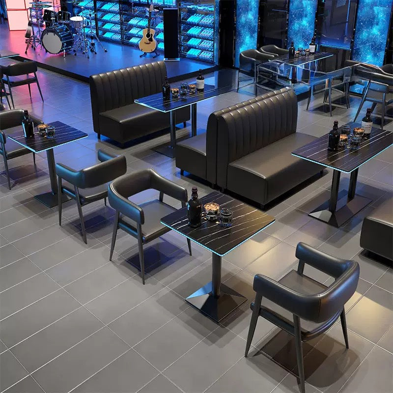 Cafe Bar Clear Bar Luminous Table and Chair Combination Pub Club Retail Bar Box Ktv Sofa Booth