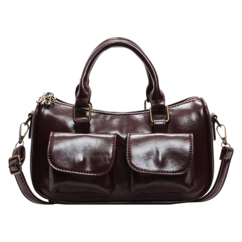 Bag Crossbody Women's Versatile Portable Small Bag 2025 New Winter Retro Simple Small Square Bag Fashion Shoulder Bag