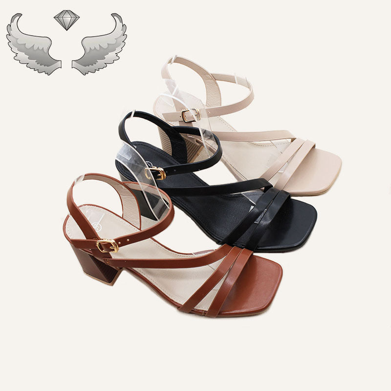 Wholesale High-quality Sandals Foreign Trade Chaozhou Women's Shoes Fashion High Heels Wear-resistant Casual