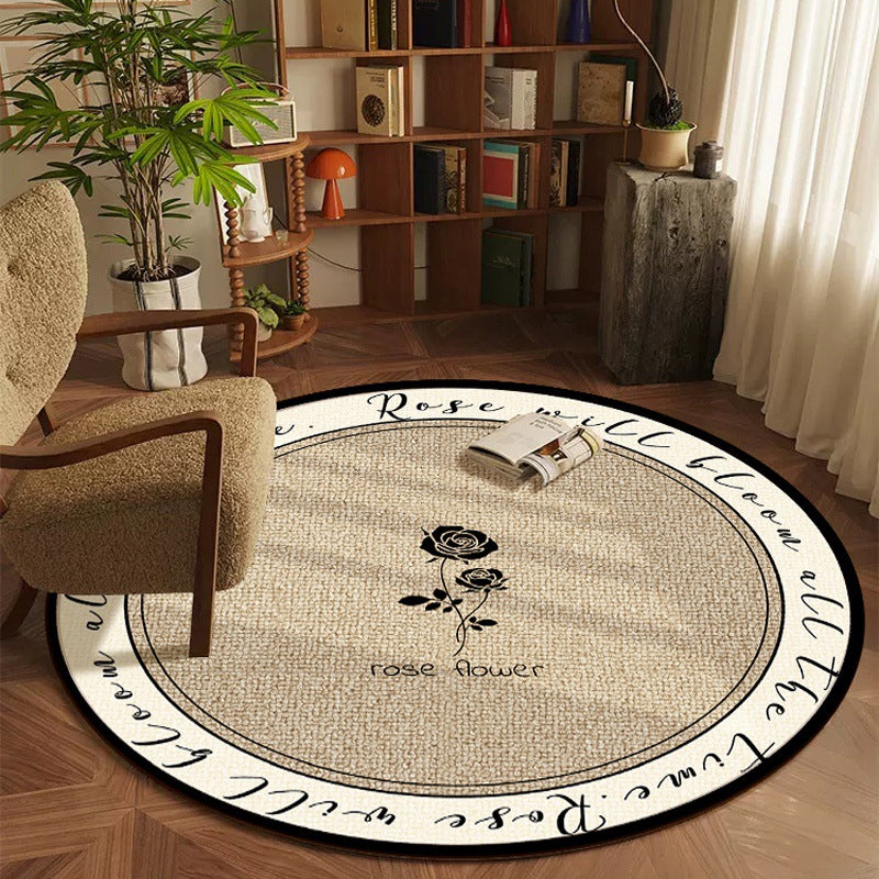 Cream wind round carpet light luxury high sense living room coffee table bedroom bedside cloakroom dresser chair floor mat