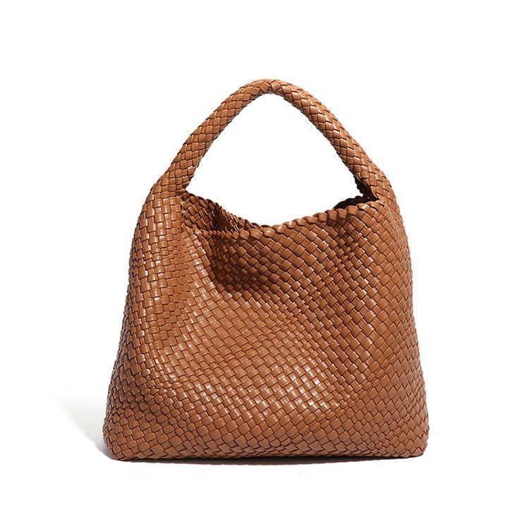 Cross-border hot-selling new handwoven bags, portable tote bags, trendy women's bags, large-capacity underarm shoulder bags.