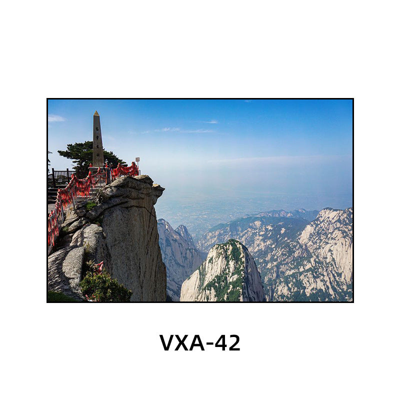 陕西装饰画西安长安古城风景建筑面馆挂画美食餐厅饭店包厢壁画