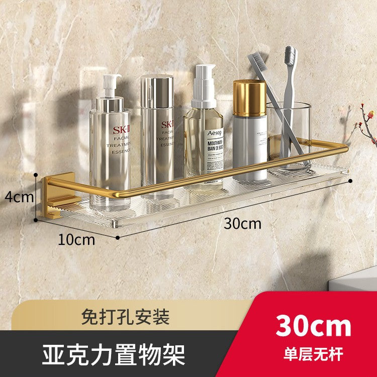 Toilet bathroom rack non-punching acrylic toilet toilet toilet washstand wall towel rack storage