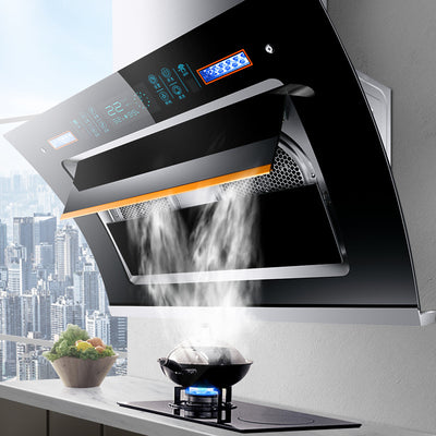 Wholesale high suction range hood for home kitchen side suction type no need to disassemble and wash small exhaust double motor range hood