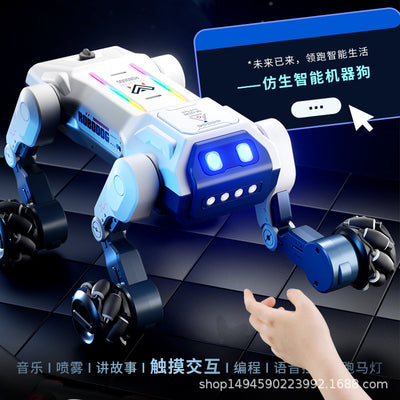 New cross-border boy's toy robot dog: ai toy, tech-enabled simulation, remote control robot dog, programmable voice-controlled robot