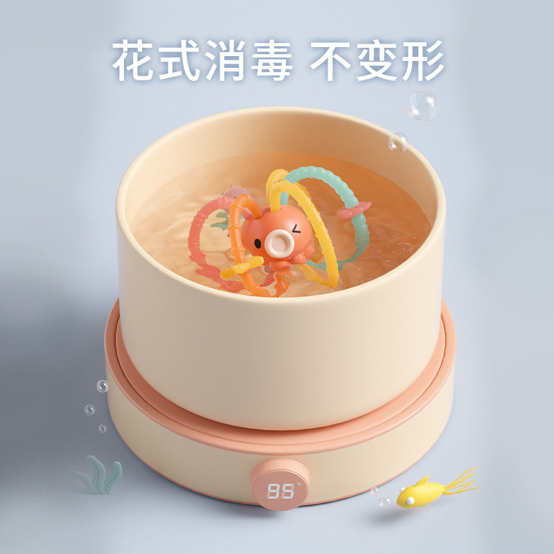 Baby Manhattan Ball Newborn Toothpaste Boiled Bite Octopus Hand Grasp Ball Teeth Grinding Stick 0-12 months baby